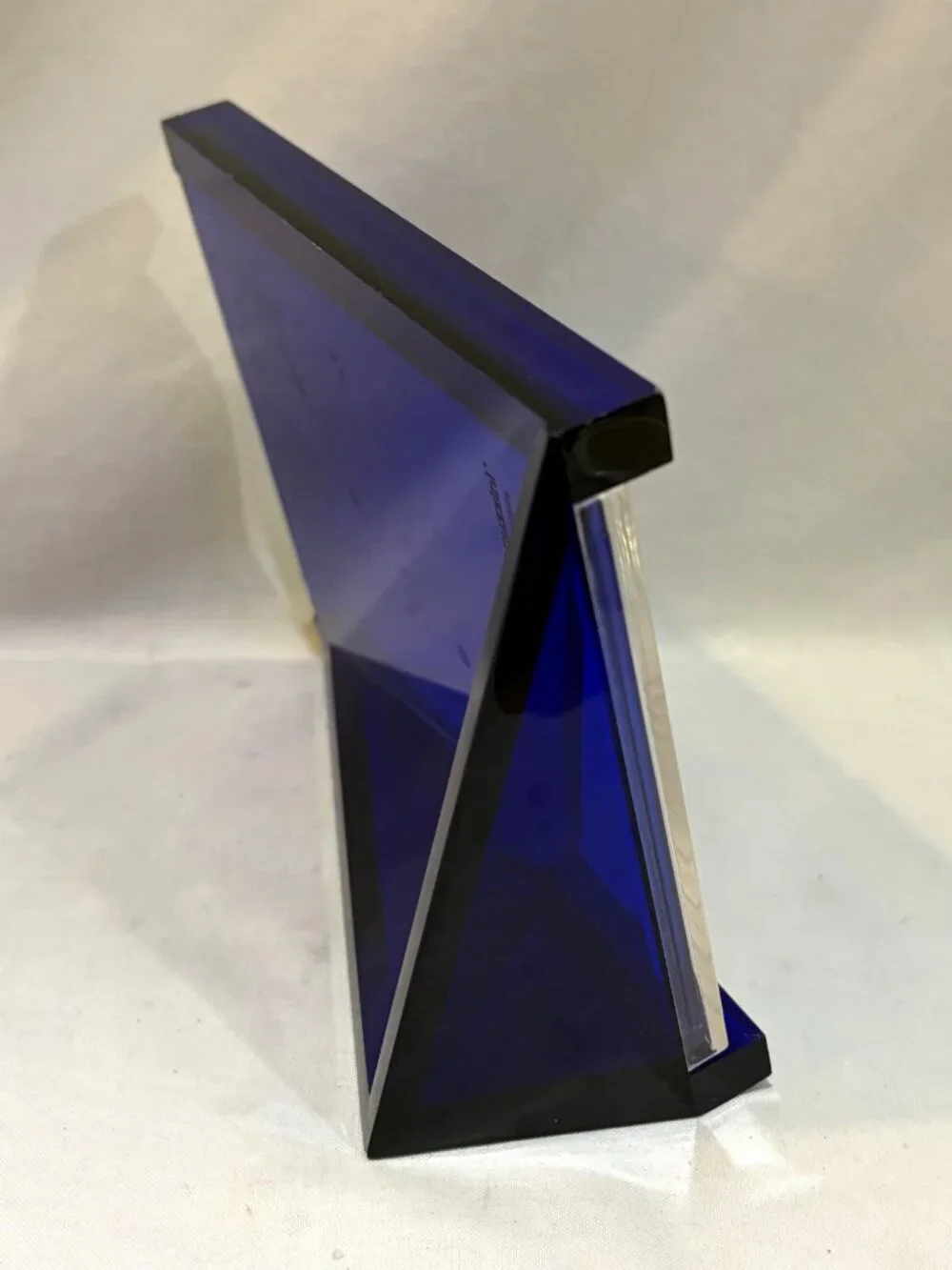 Guzzini Lucite Acrylic Photo Frame Blue Made in Italy
